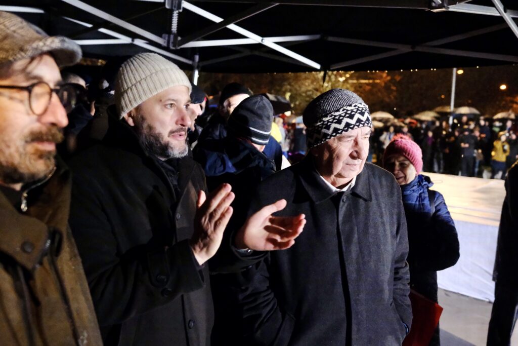 Primátor Bratislavy Matúš Vallo a Ján Budaj