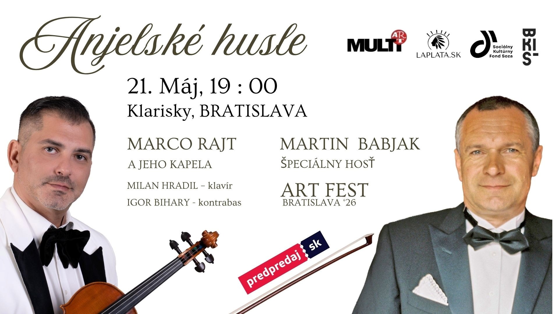 Anjelské husle – Marco Rajt & Martin Babjak | A.R.T. Fest Bratislava 2026